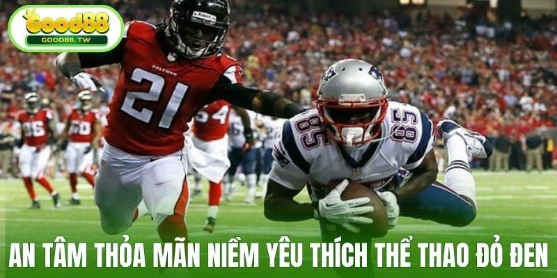 An tâm thỏa mãn niềm yêu thích thể thao đỏ đen