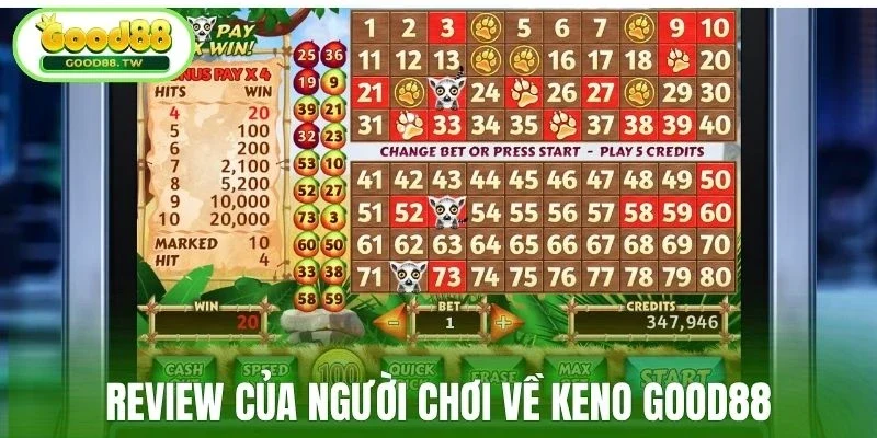 Đánh giá của hội viên về Keno Good88