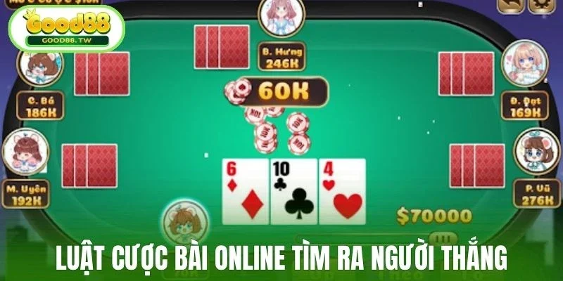 Luật cược bài online tìm ra người thắng