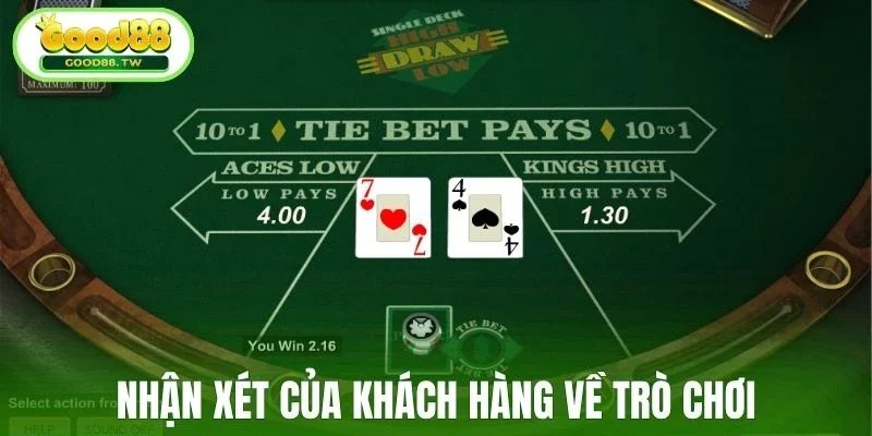 Nhận xét của khách hàng về trò chơi