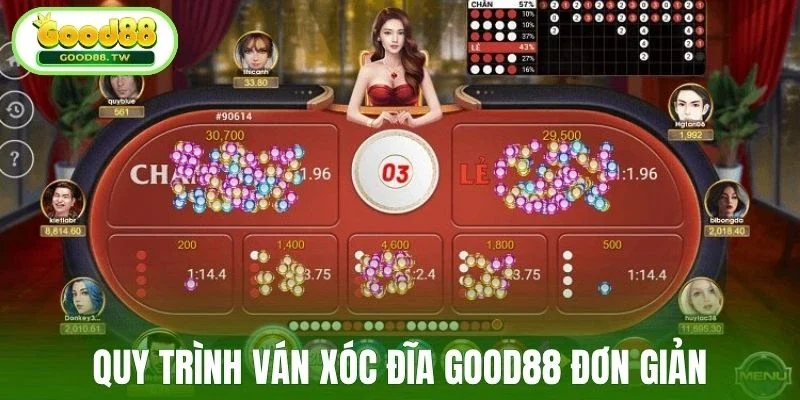 Quy trình ván Xóc Đĩa Good88 đơn giản