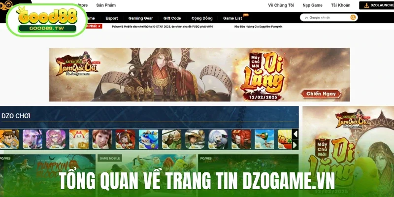 Tổng quan về trang tin Dzogame.vn